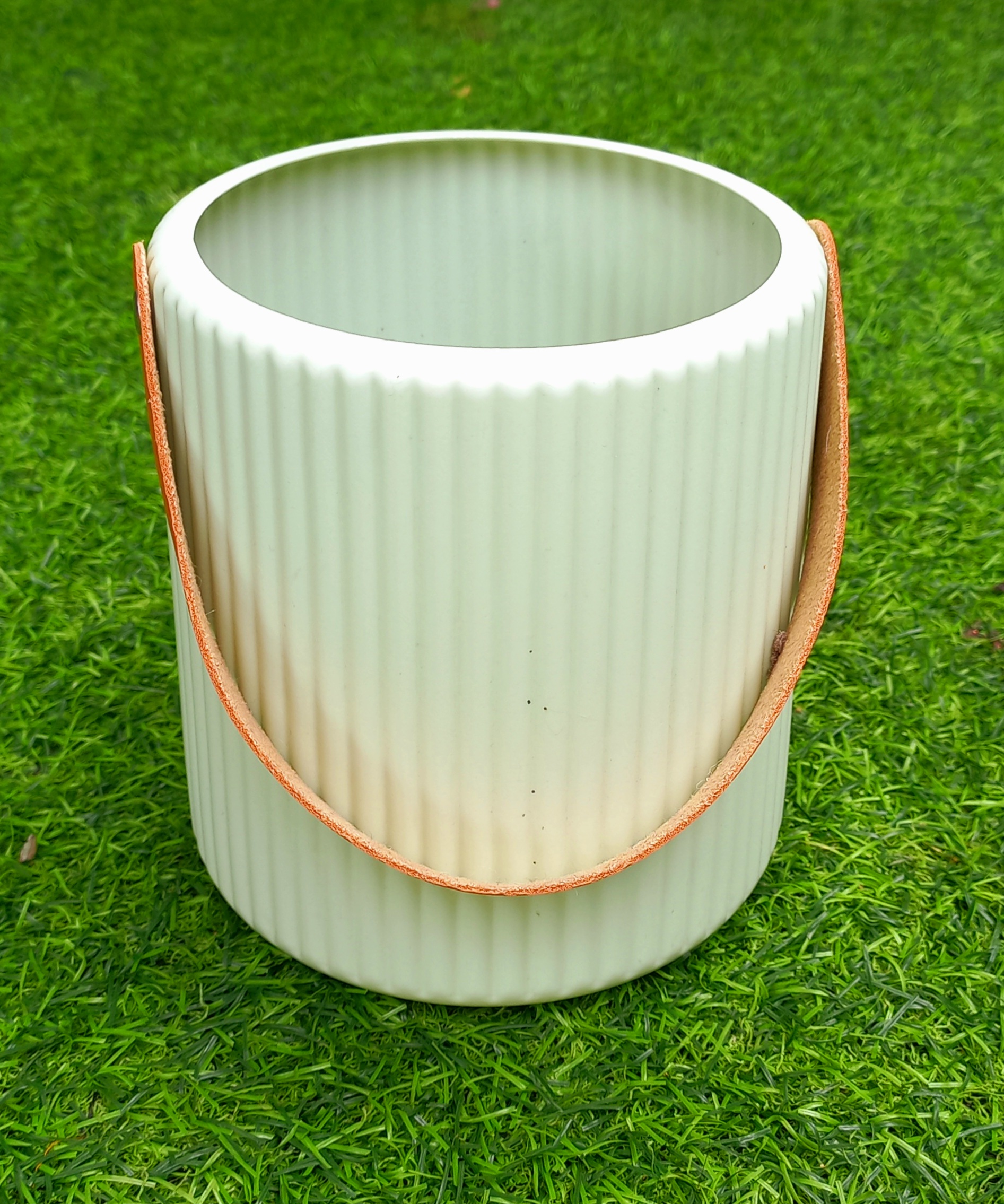 Green Plastic Vase With Handle