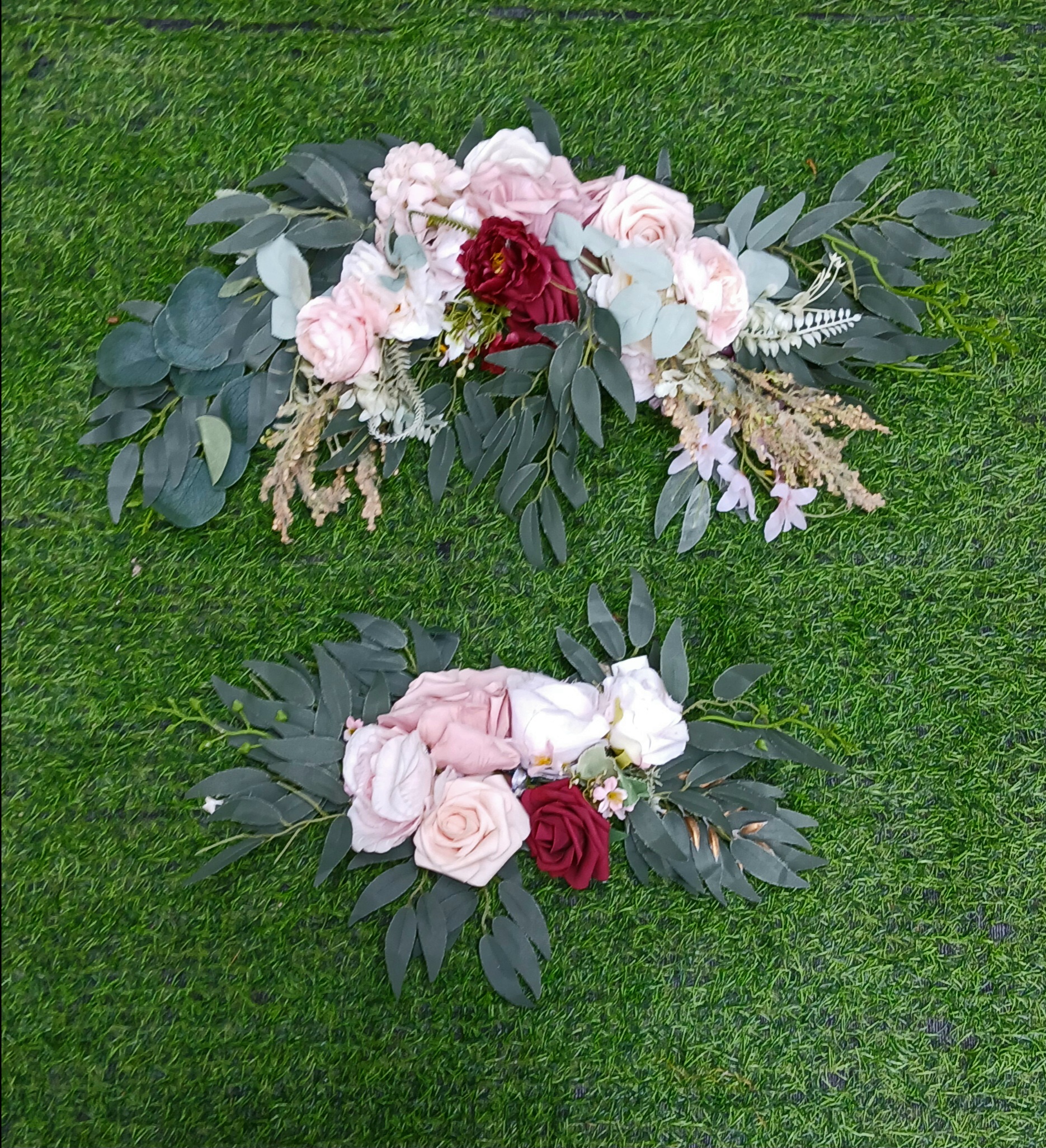 2 Pcs Pink Flower Arrangement Design 2