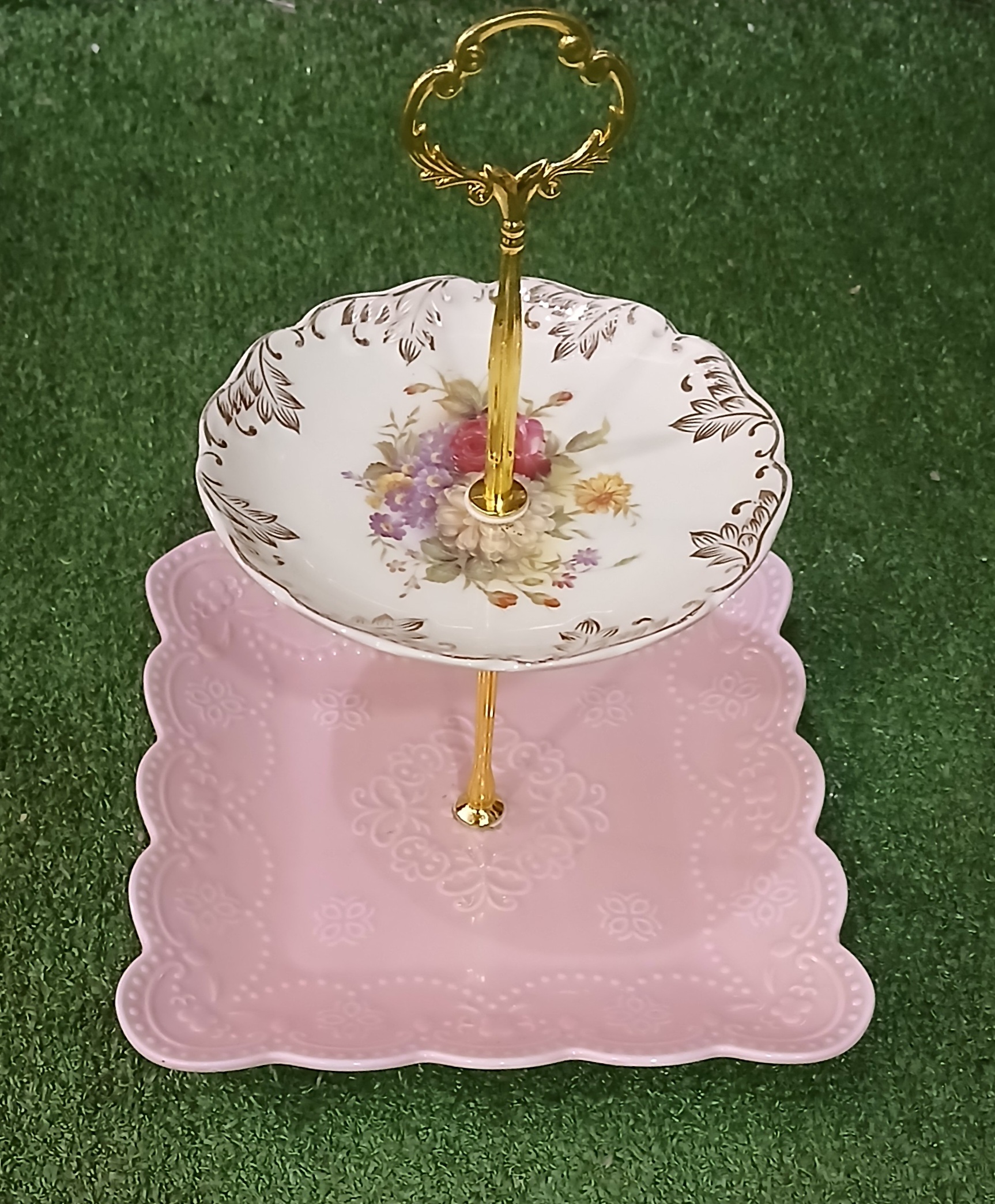 Ceramic 2 Tier Mix Stand