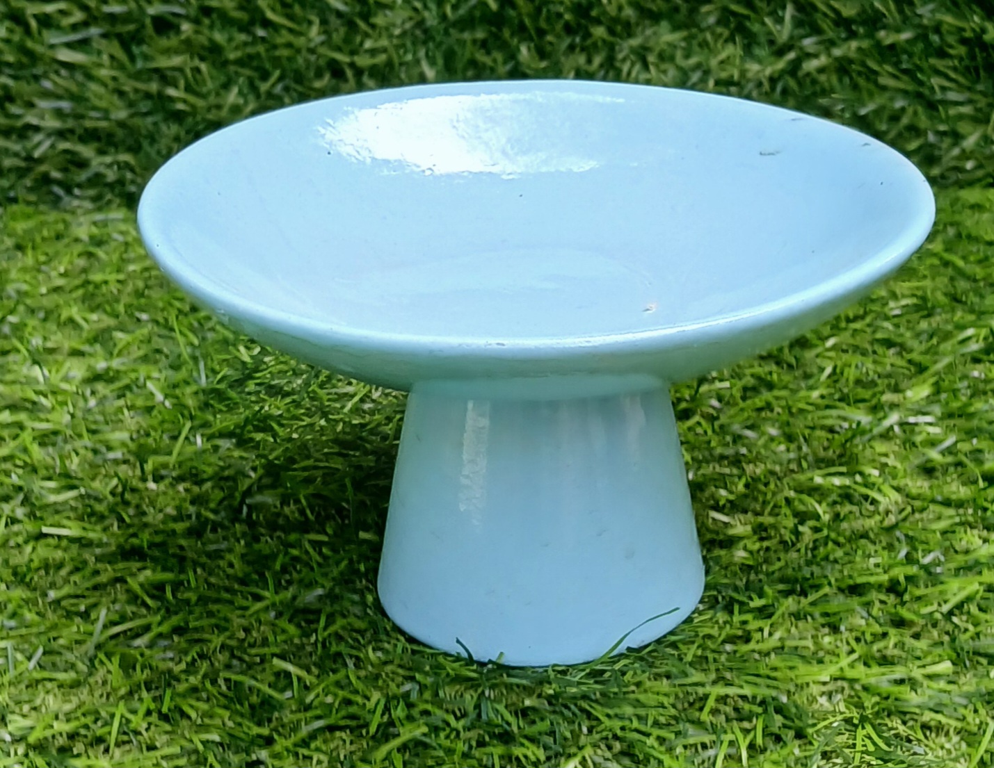 Blue Ceramic Small Cake Stand