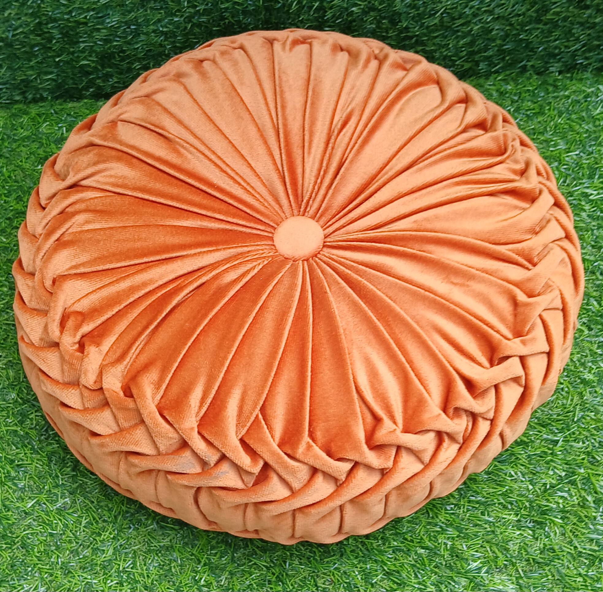 Dusty Orange Round Cushion