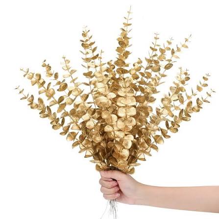 10 Pcs Gold Eucalyptus Bunch