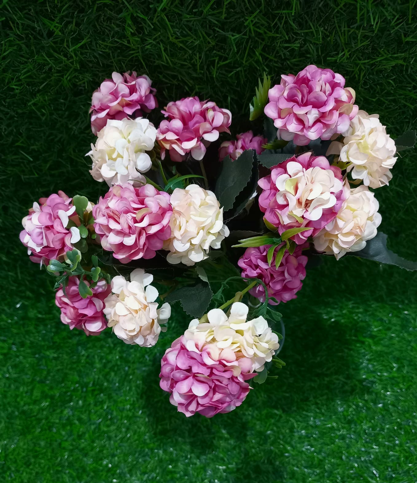 Hot pink peach hydrangea flower