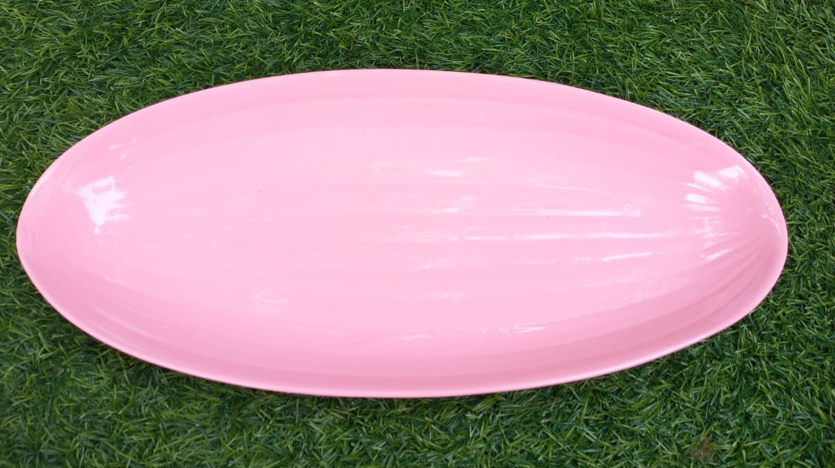 Large Platter Oval Pink - Food