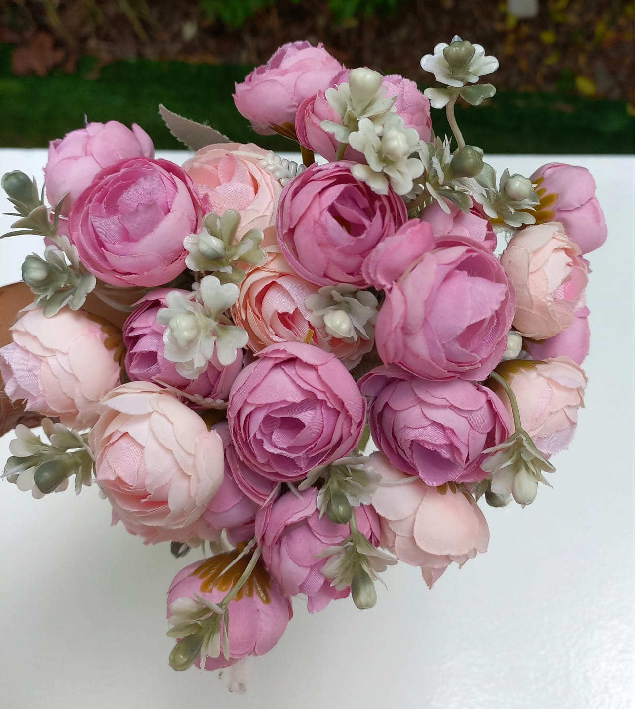 Pink rose buds flowers