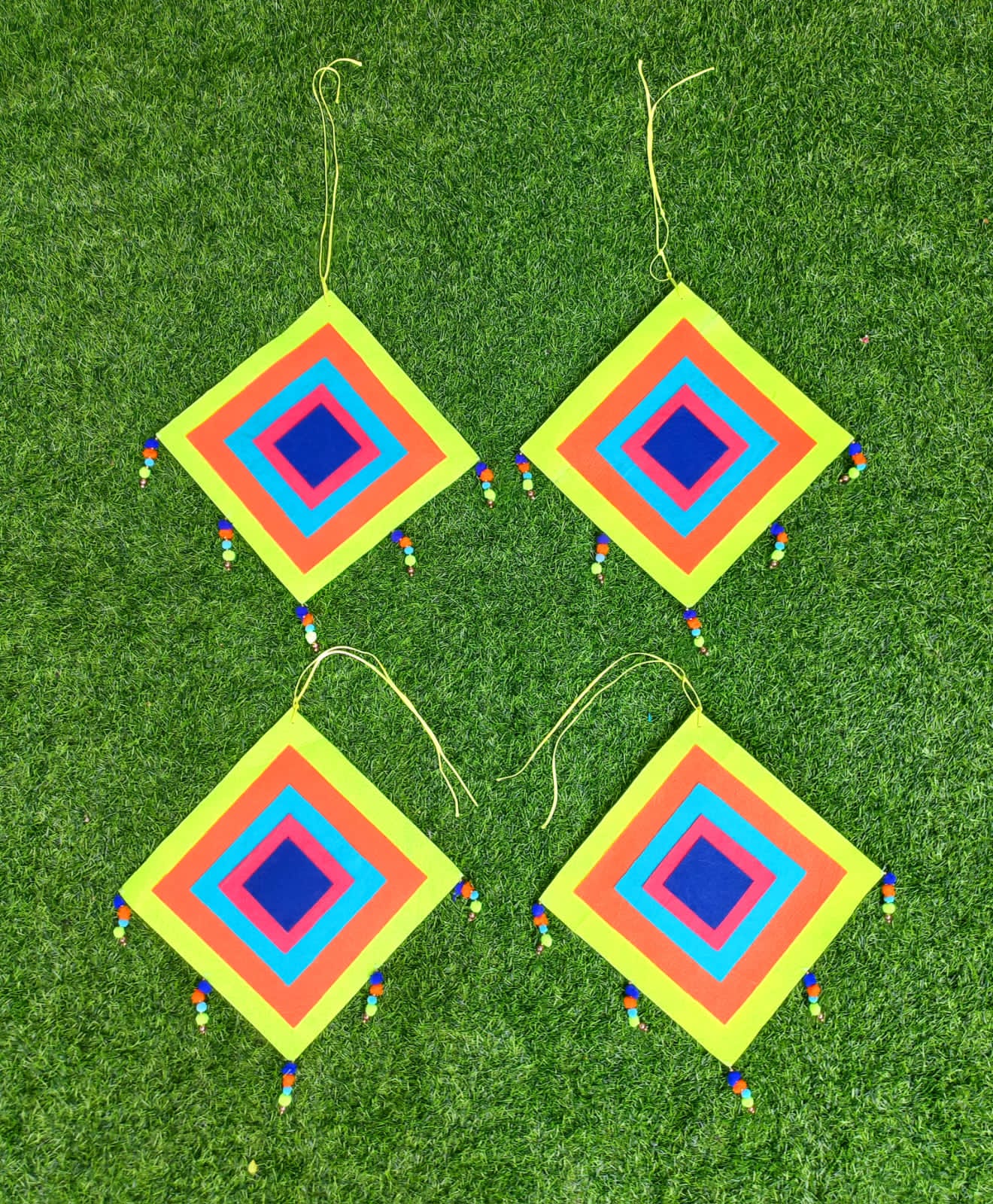 04 Pcs Yellow Mehendi Kites HH