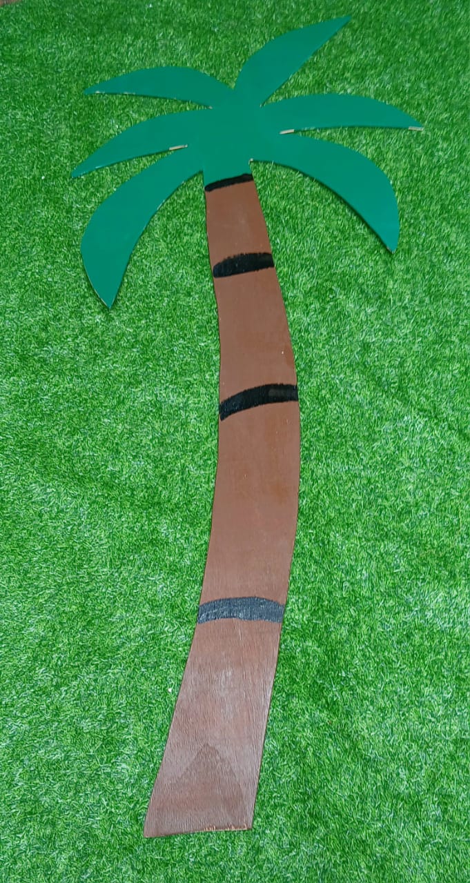 Coconut tree cutout for backdrop
