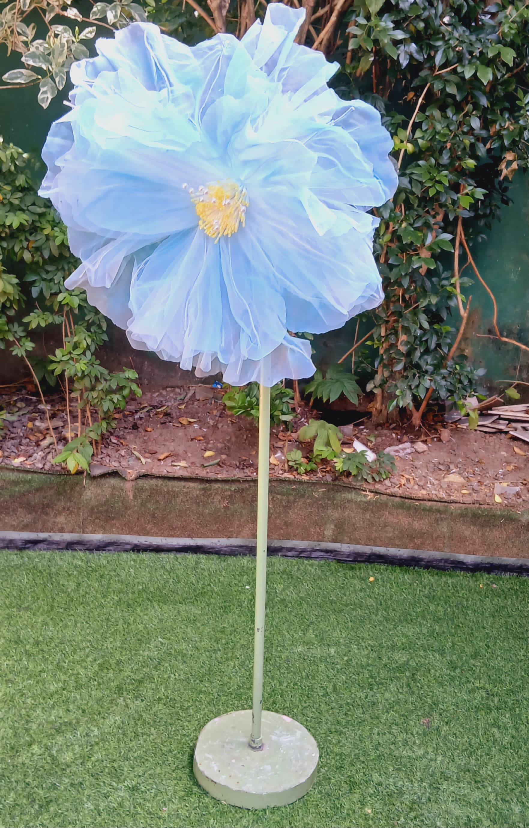 Blue Organza Flowers Large