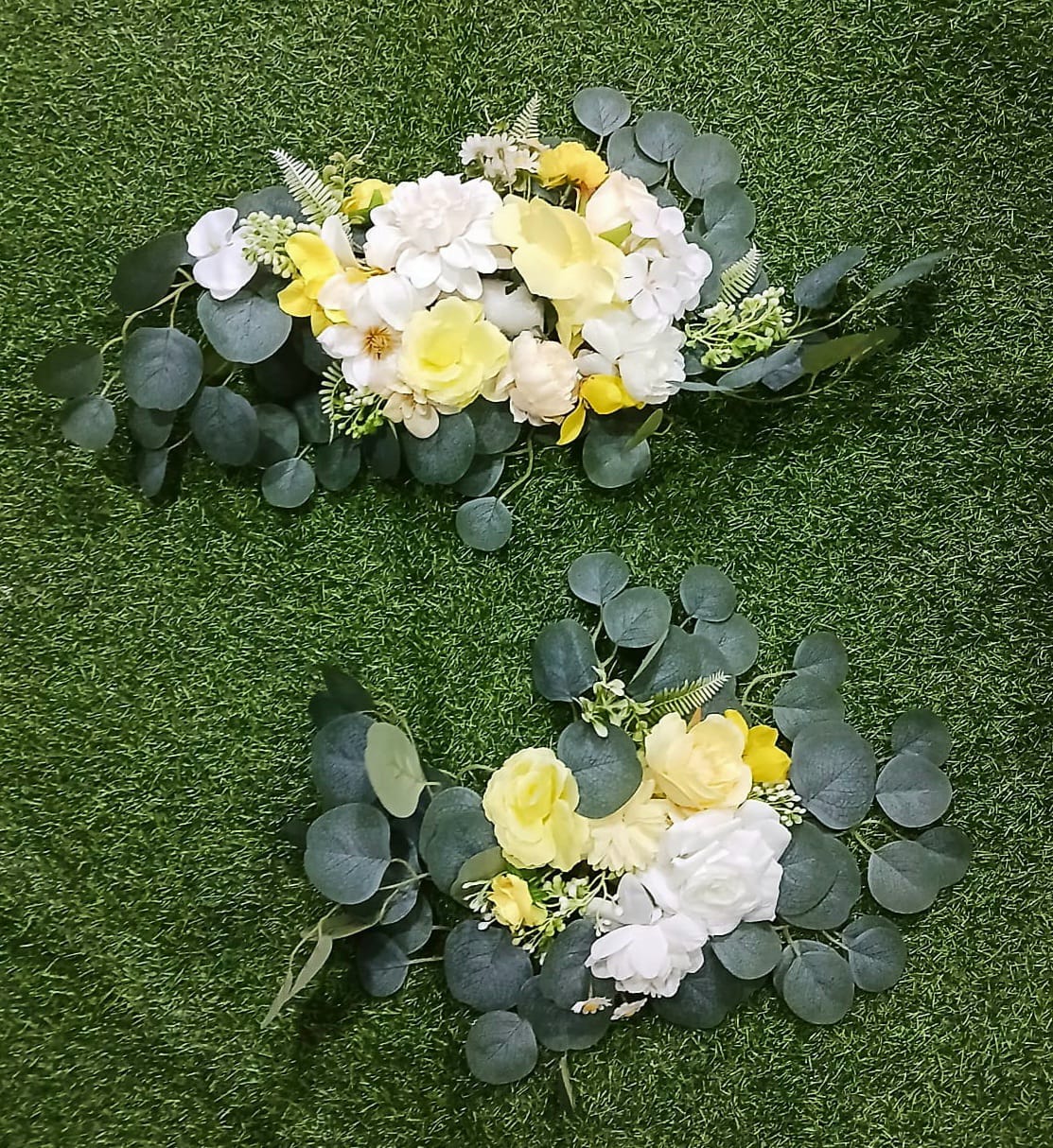 02 Pcs Yellow Flower Arrangement - NNS