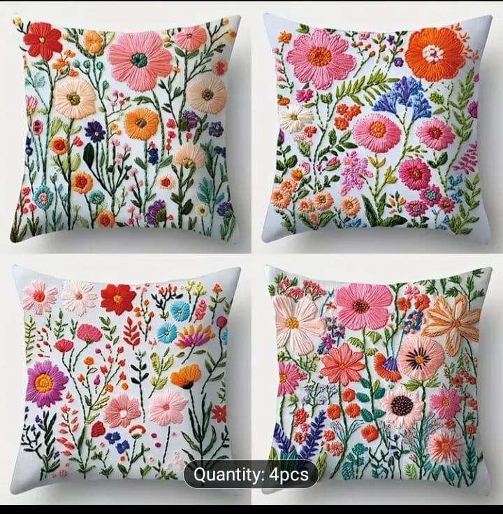 Printed Flower Cushions - NNS