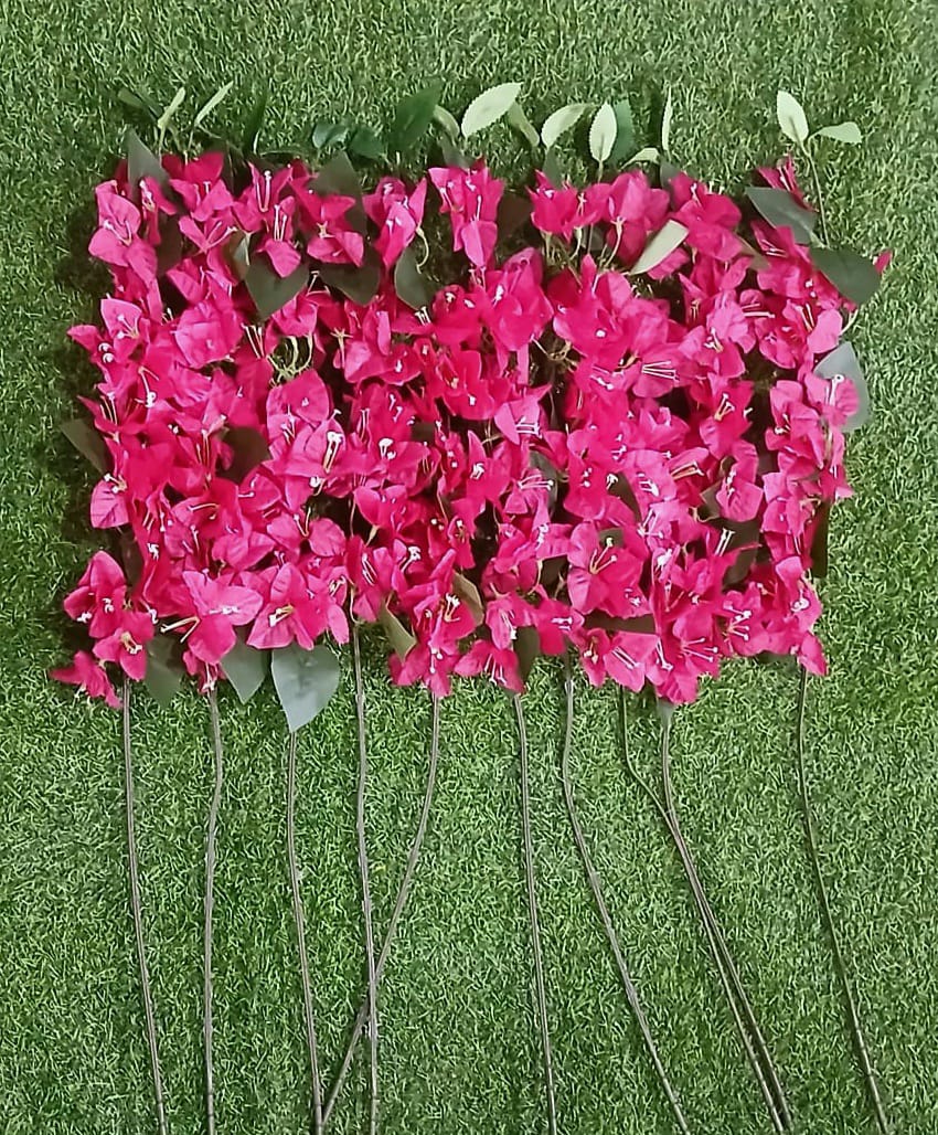 10 Pcs Hot Pink Flower Hangings - NNS