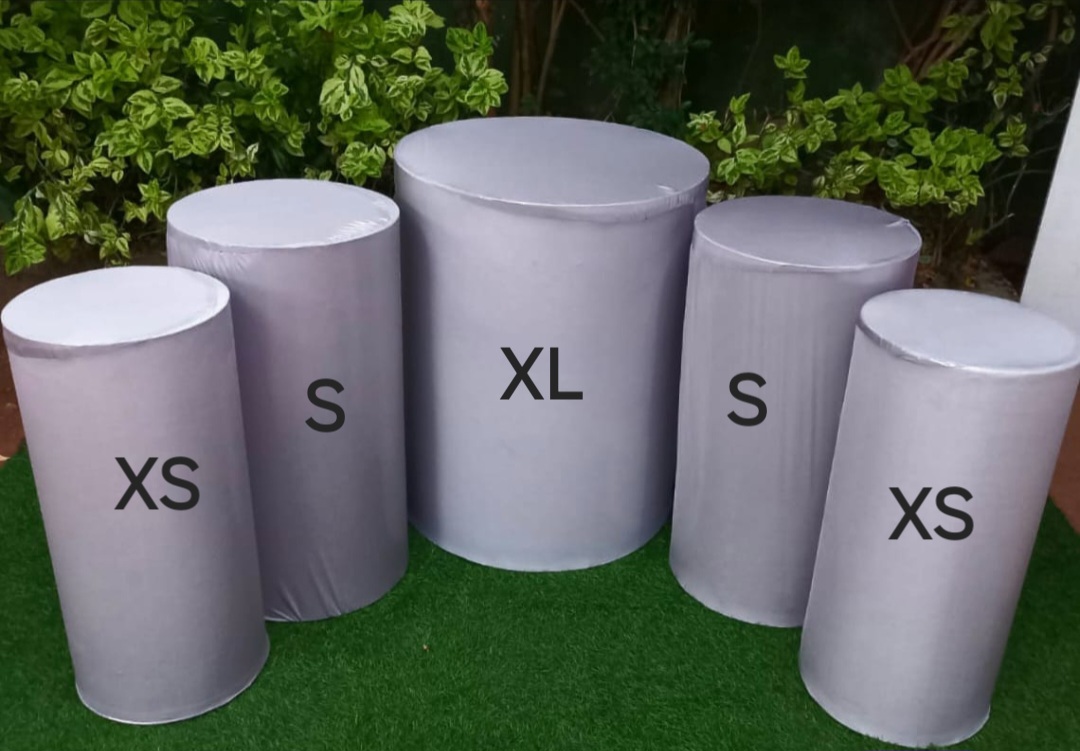 Diameter : 24 Inches, Height : 30 Inches 
Diameter : 15 Inches, Height : 28 Inches 
Diameter :12 Inches, Height : 26 Inches