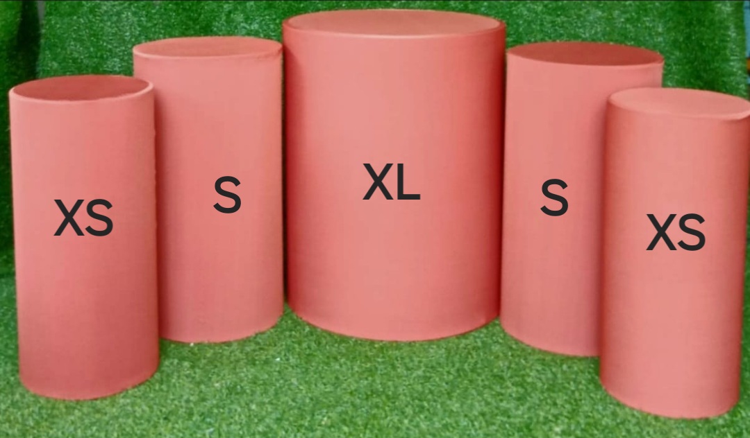 Diameter :  24 Inches, Height :  30 Inches
Diameter :  15Inches, Height :  28 Inches
Diameter :  12 Inches,  Height:  26 Inches