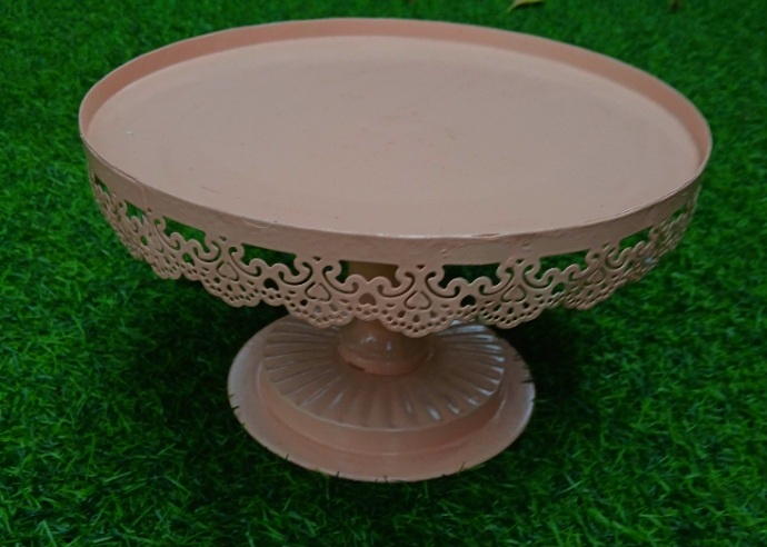 Lace Coloured Peach Cake Stand