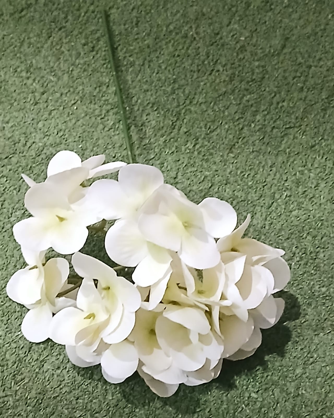 Single Hydrangea Flower  - White - With Stem - NNS