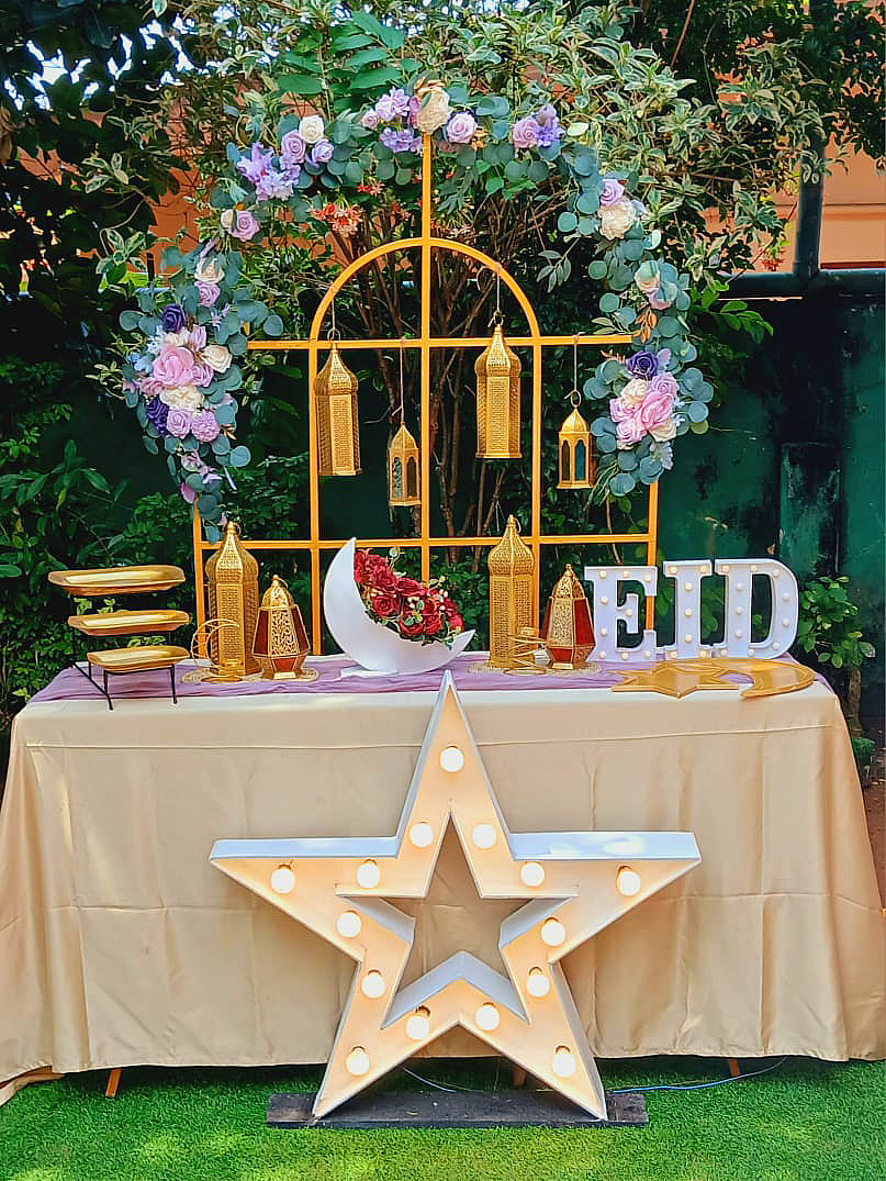 EID SetUp 26 / Purple / Gold / Wooden / Star / Lantern