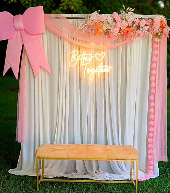 Engagement Theme SetUp Ideas / Love / White / Pink