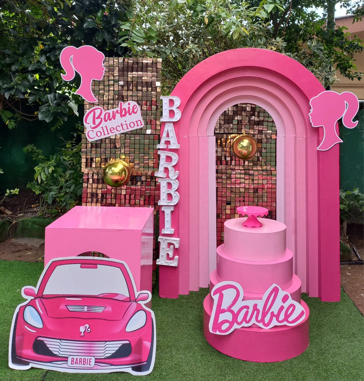 Barbie Theme SetUp 04 / Hot Pink / Rose Gold