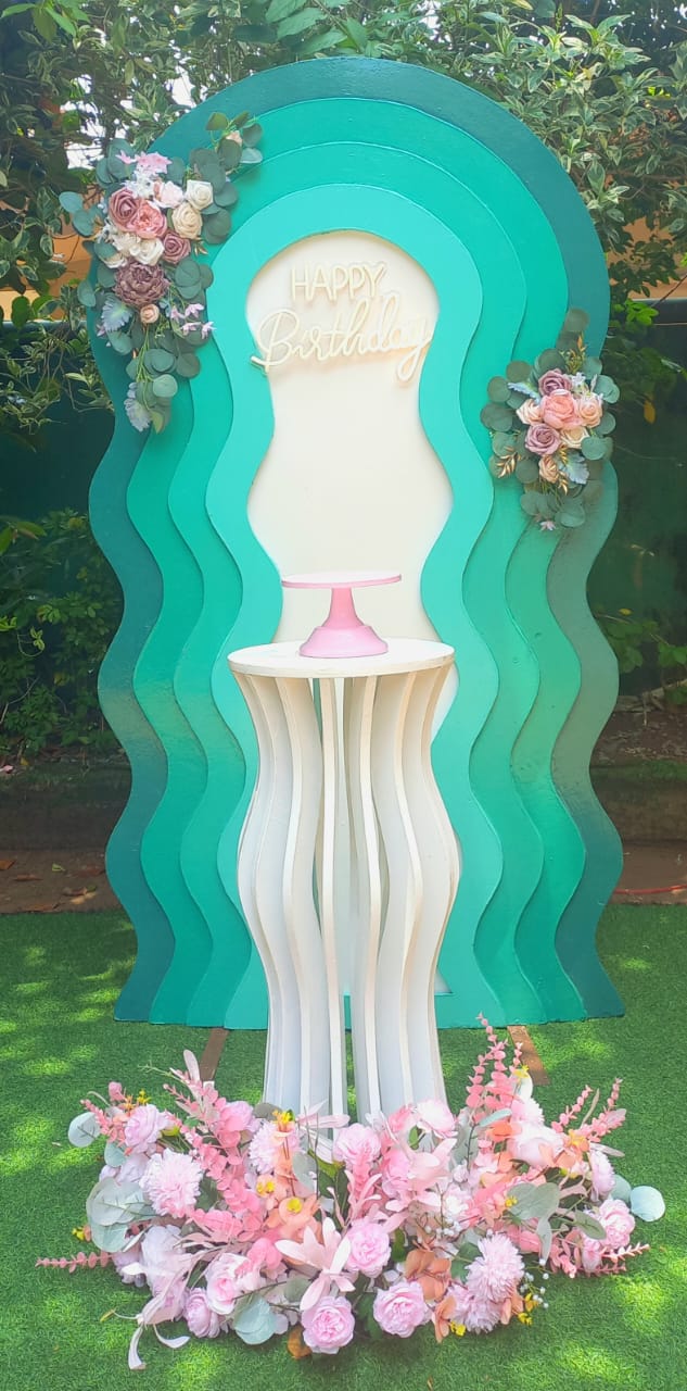 Floral Theme SetUp / Green / Pink / White