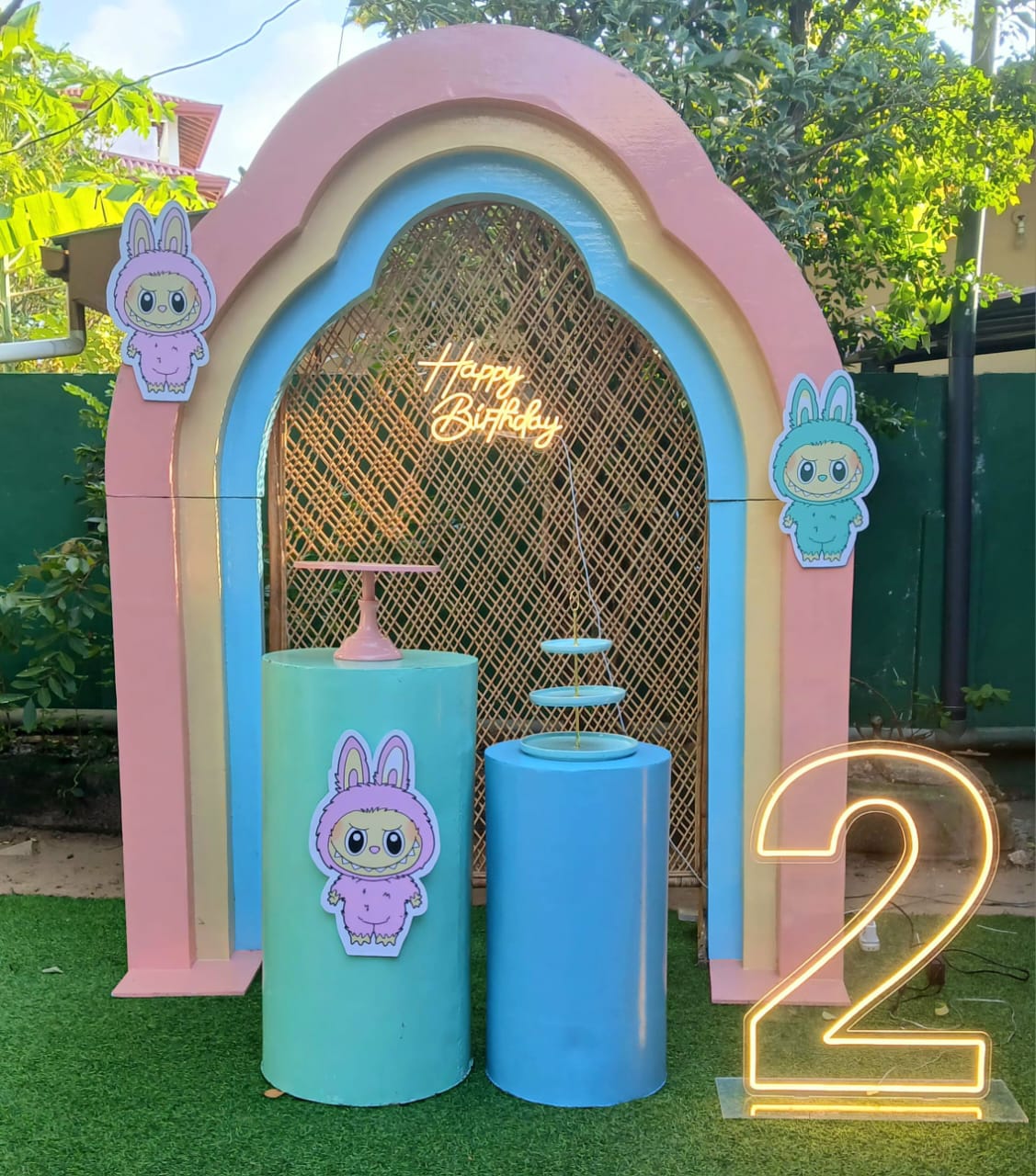 Labubu Theme SetUp / Peach / Blue / Yellow