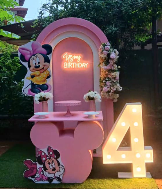 Minnie Mouse Theme SetUp / Pink / White / Hot Pink