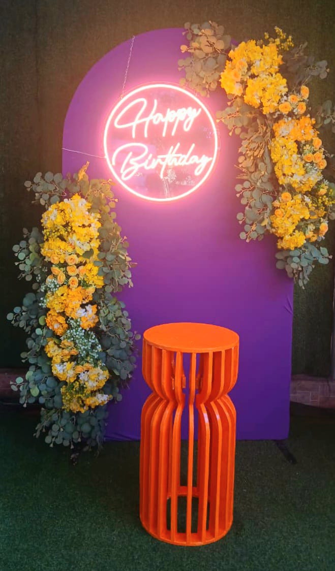 Purple Theme SetUp / Yellow / HBD / Flowers