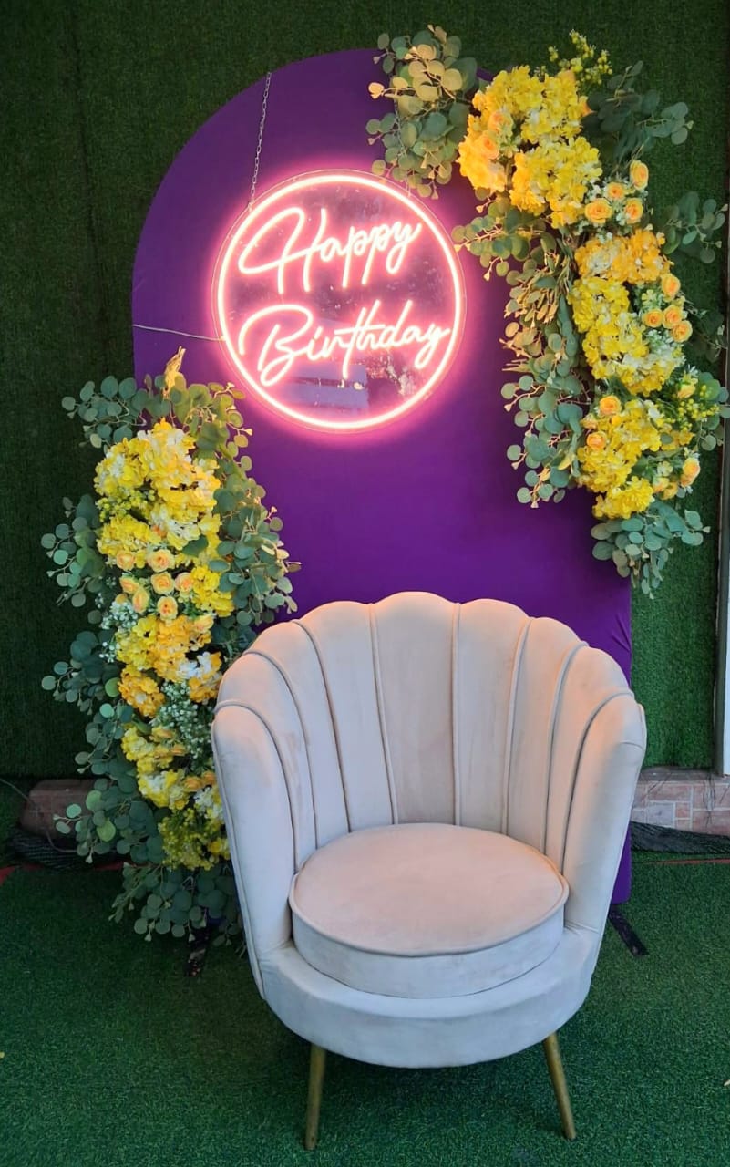 Purple Theme SetUp / Yellow / Nude / HBD / Flowers / Floral