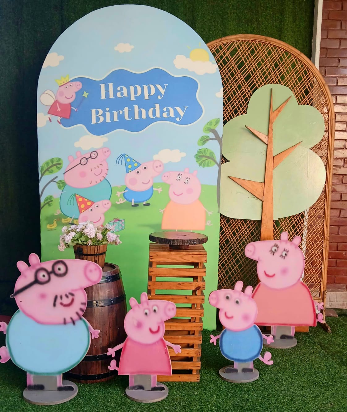 Peppa Pig SetUp / Pink / Green/ Rattan
