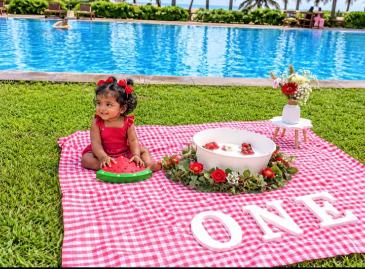 Picnic Theme SetUp / Red / White / Flower