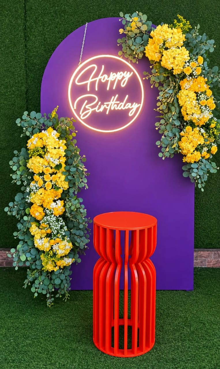 Purple Theme SetUp / Yellow / HBD / Flowers