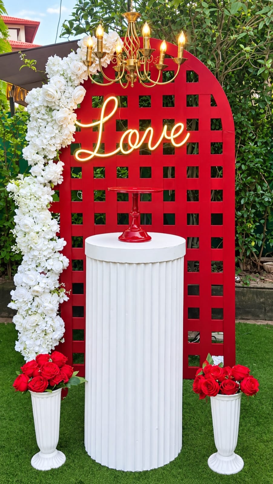 Valentine Theme SetUp / Red / White / Flower