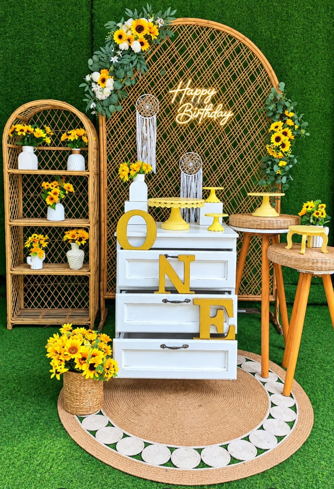 Rattan Theme SetUp / Rattan / Brown / Yellow