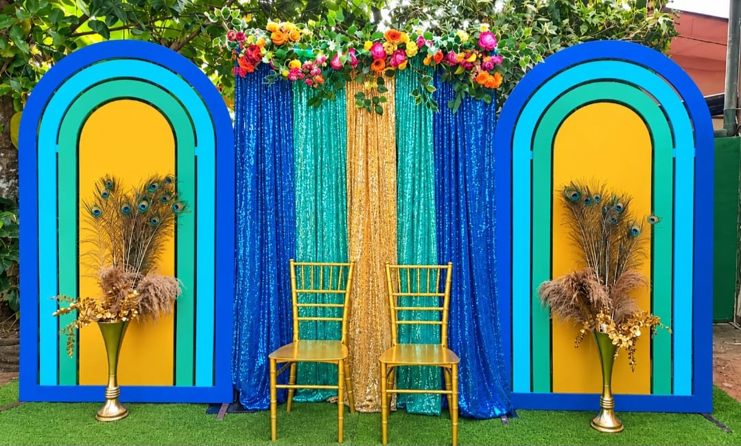 Peacock Theme SetUp / Blue / Green / Gold/ Engagement