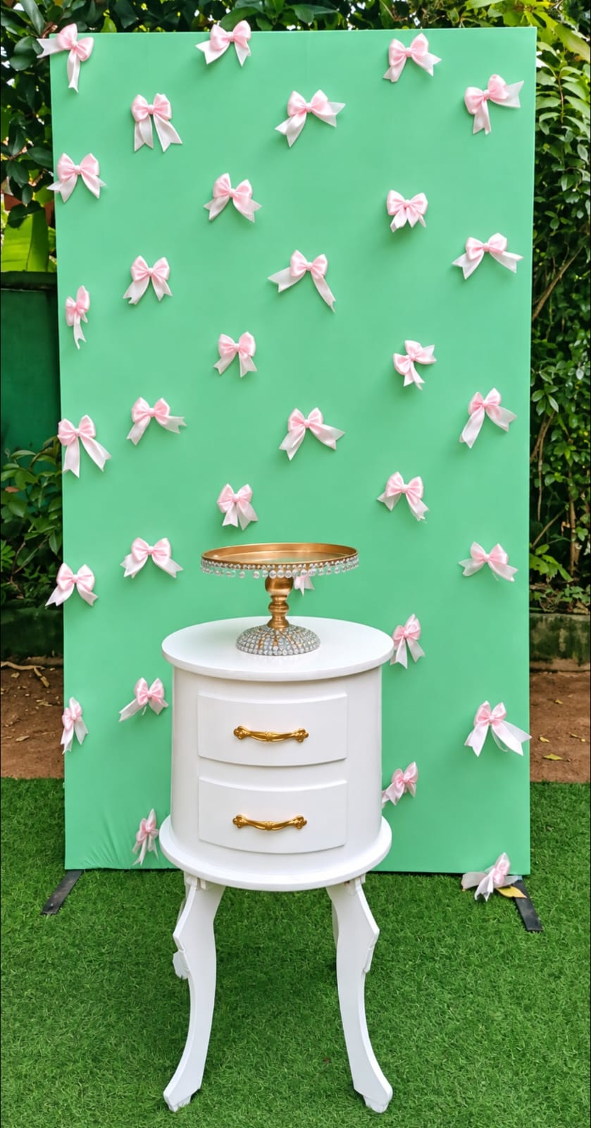 Bow SetUp / Mint Green / Pink Bow