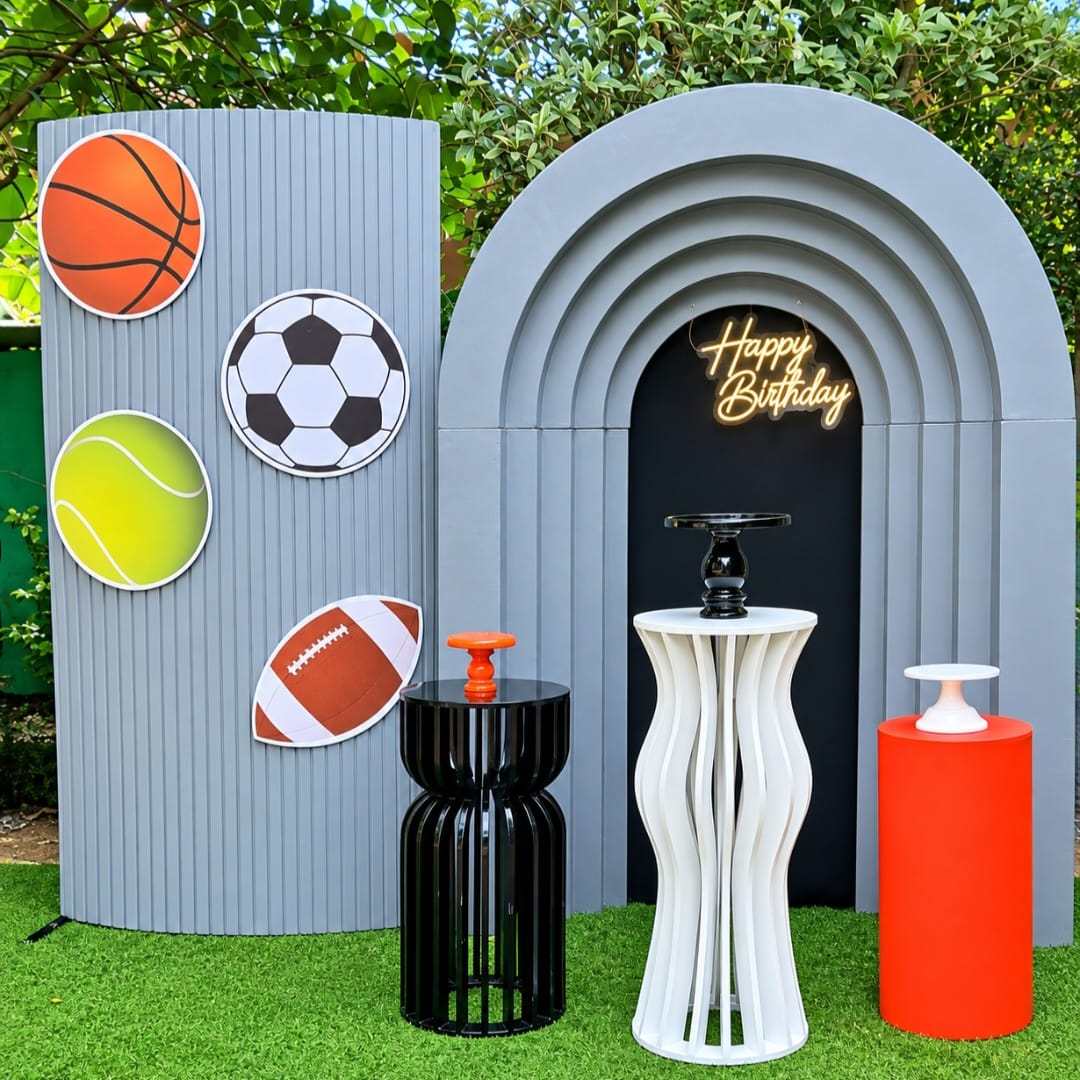 Sport Theme SetUp / Basketball / Football / Tennis / Volleyball / Soccer / Orange / Black / White