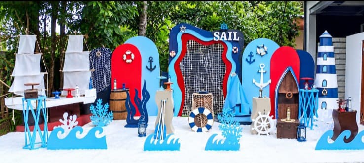 Nautical Theme SetUp 01 / Sailor / Boat / Ship / Blue / Red