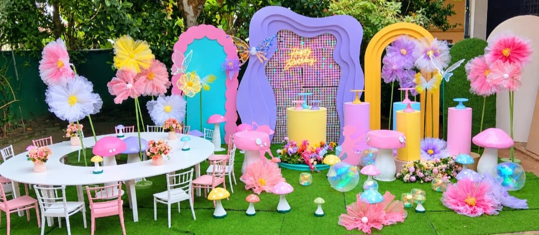 Floral Theme SetUp / Fairy / Pink / Purple / Yellow / Peach / ButterFly