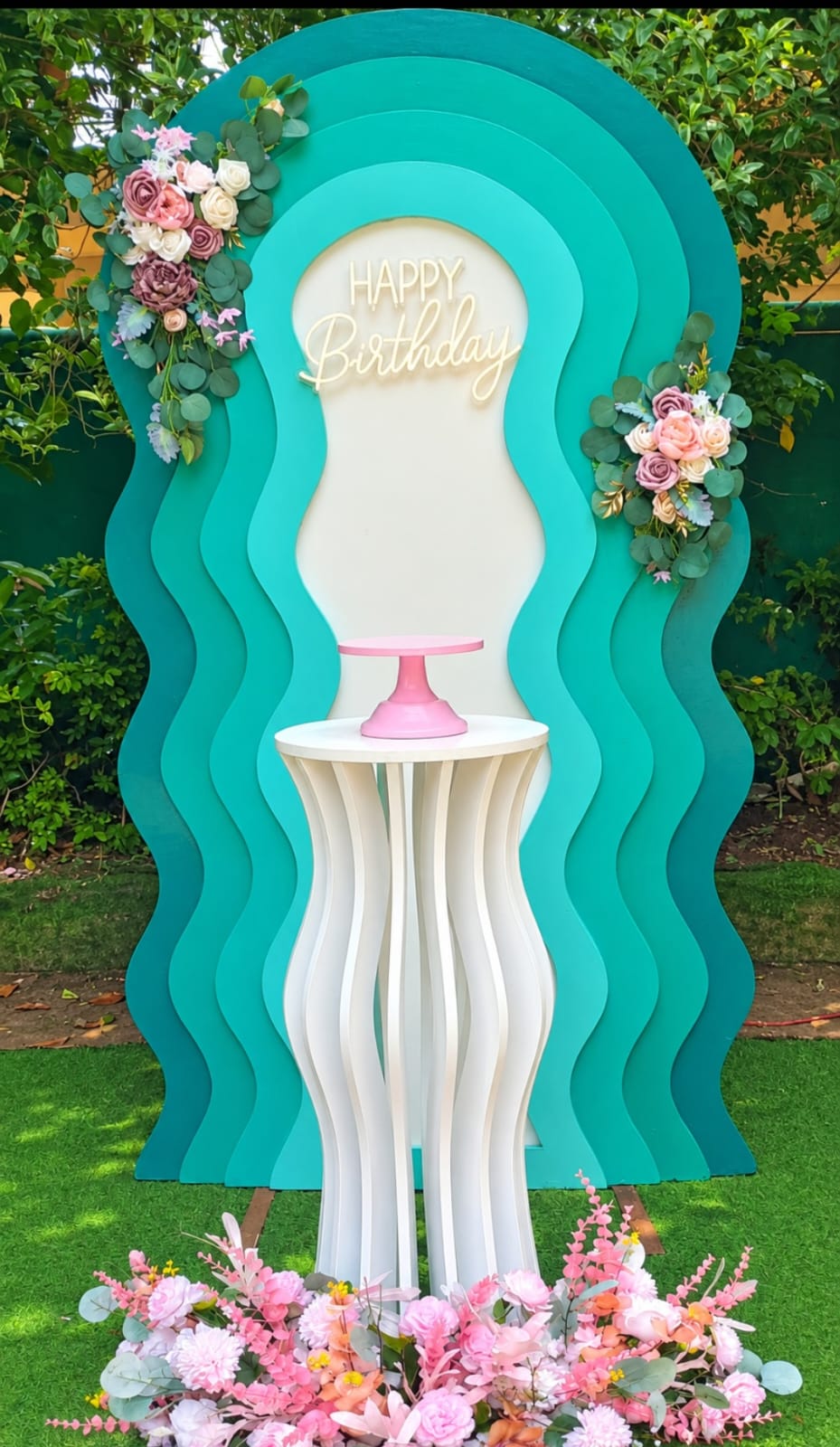 Floral Theme SetUp / Green / Pink / White