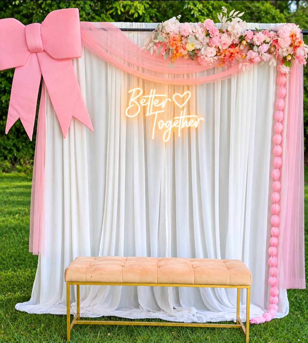 Engagement Theme SetUp Ideas / Love / White / Pink
