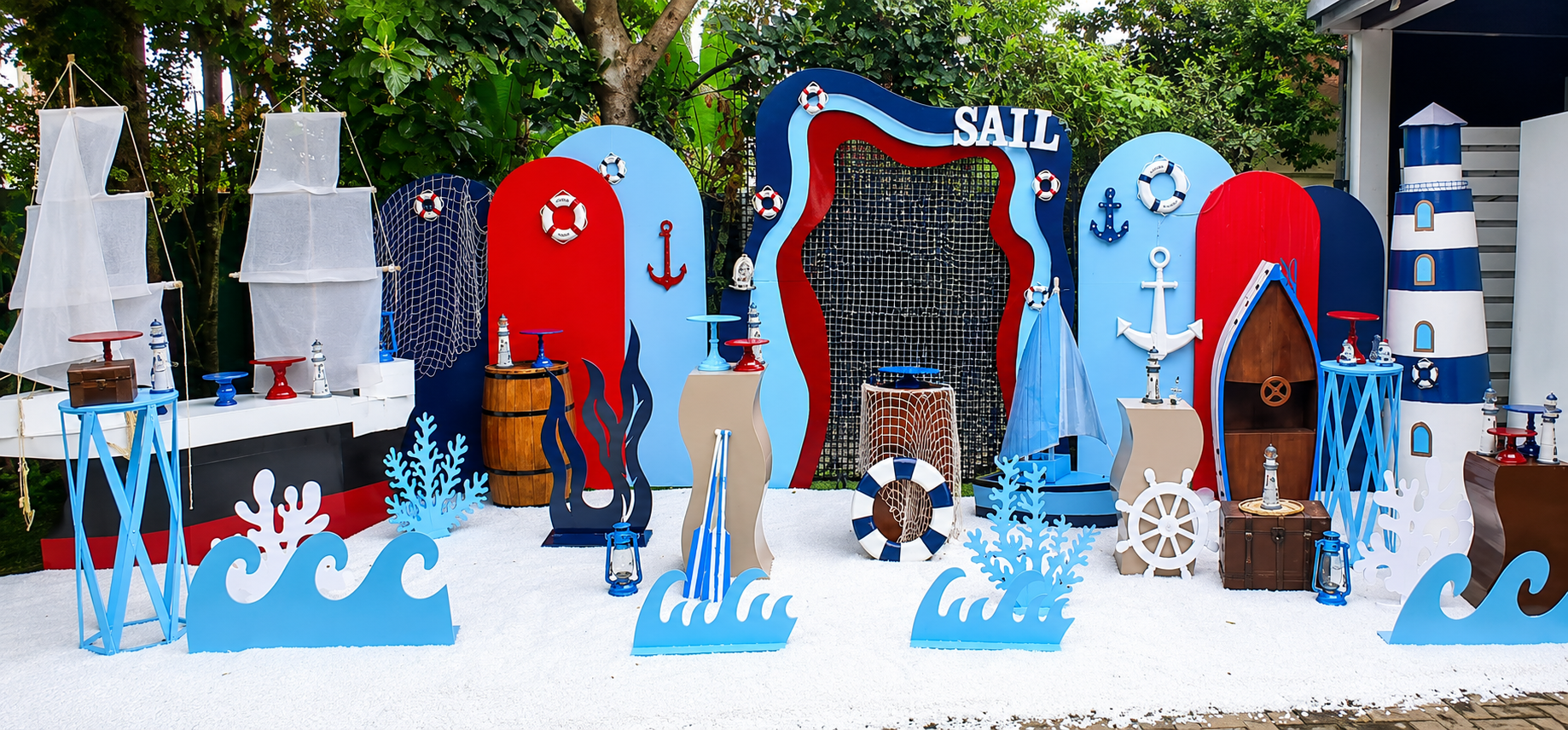 Nautical Theme SetUp 01 / Sailor / Boat / Ship / Blue / Red