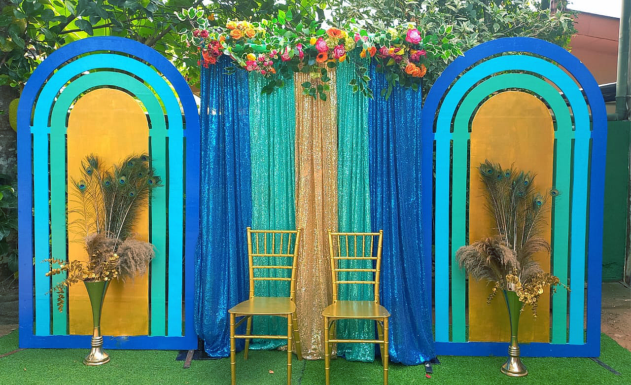 Peacock Theme SetUp / Blue / Green / Gold/ Engagement