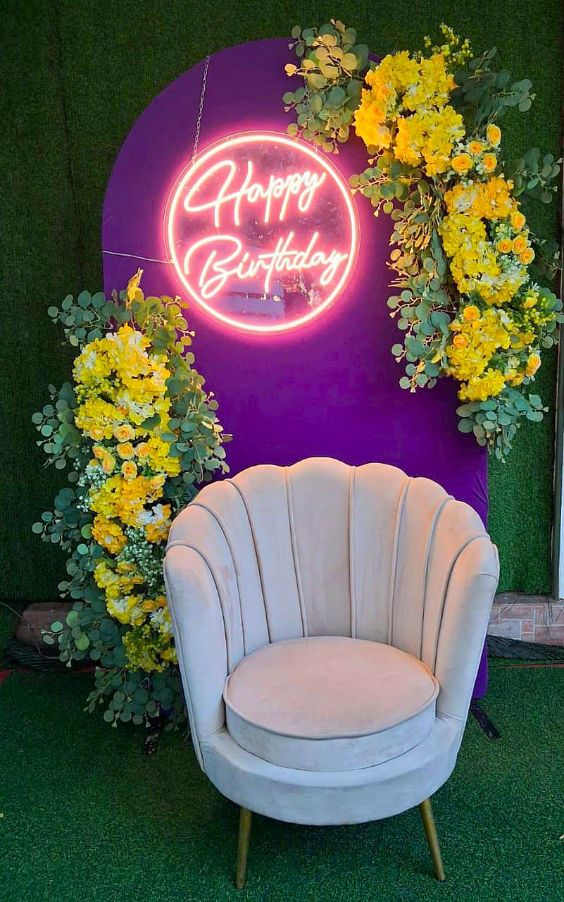 Purple Theme SetUp / Yellow / Nude / HBD / Flowers / Floral