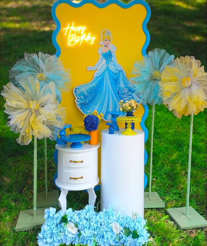 Cindrella Theme SetUp / Princess / Blue / Yellow
