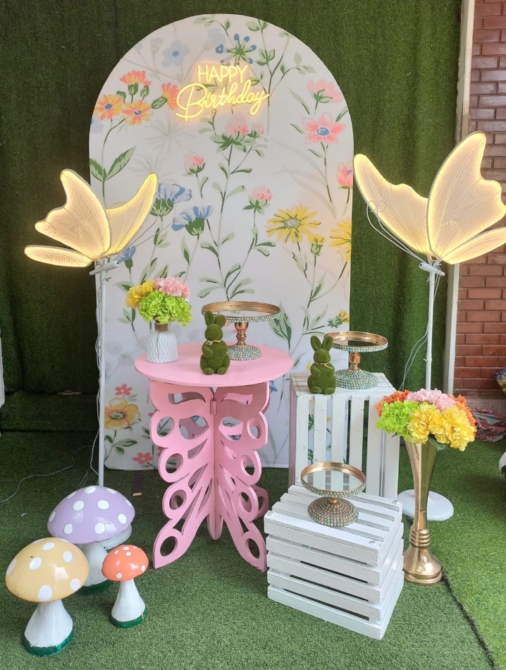 ButterFly Theme SetUp / Floral / Pink / Multi
