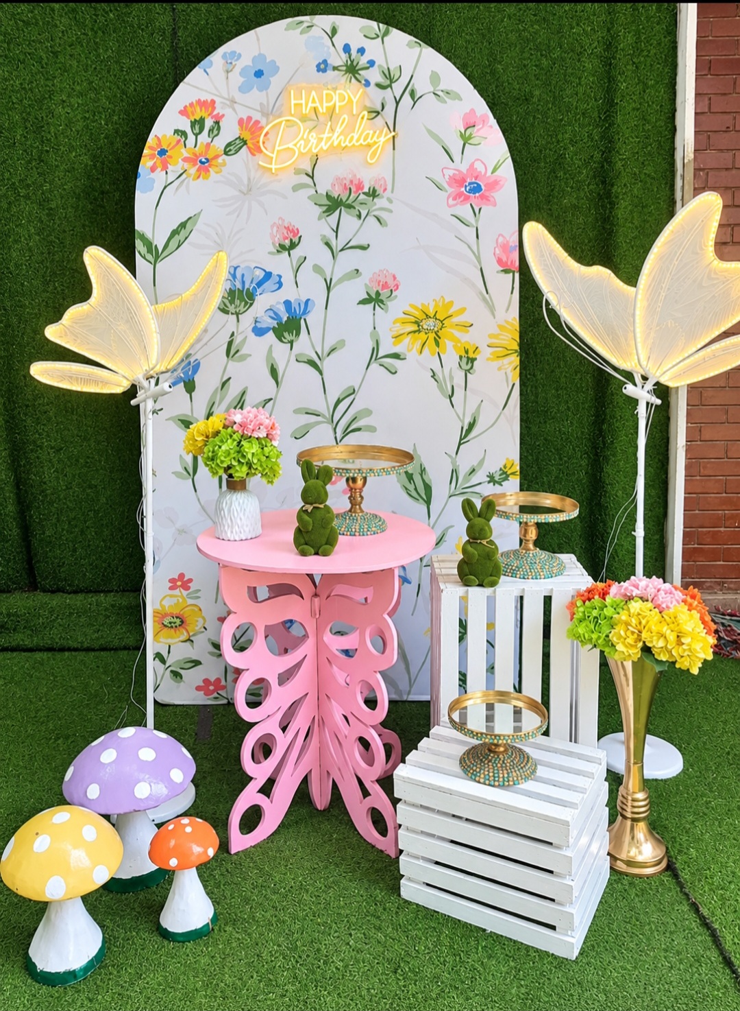 ButterFly Theme SetUp / Floral / Pink / Multi