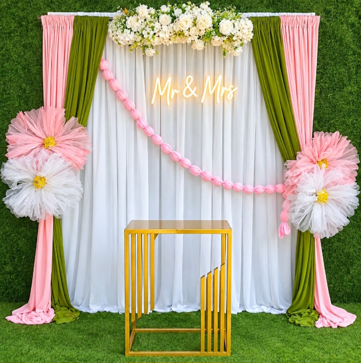 Mr & Mrs SetUp / Pink / White / Peach