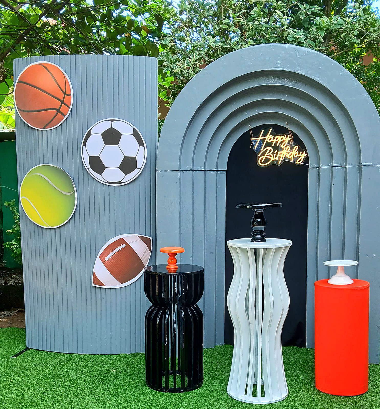 Sport Theme SetUp / Basketball / Football / Tennis / Volleyball / Soccer / Orange / Black / White