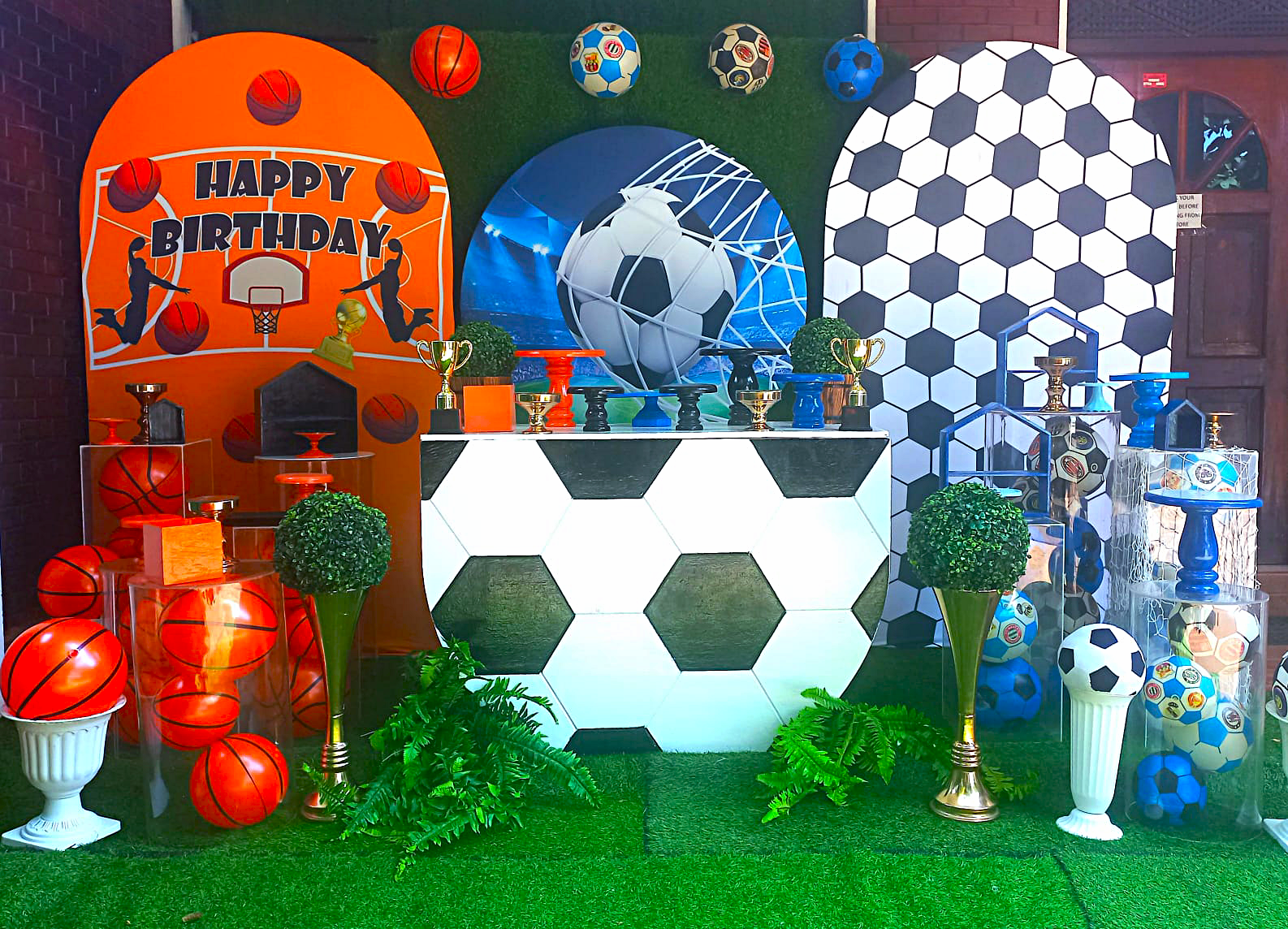 Sport Theme SetUp / Football / Basketball / Orange / Black / Green